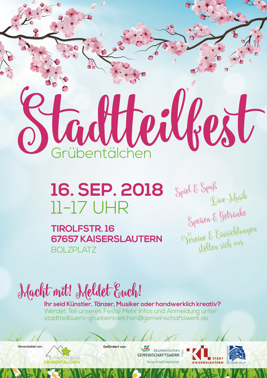Poster des Stadtteilfests Grübentälchen