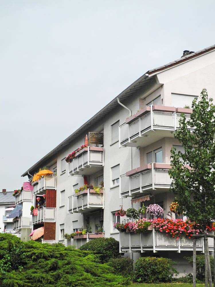 Wohnhäuser im Stadtteil Grübentälchen in Kaiserslautern