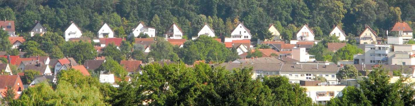 Toller Blick auf das Stadtteil Grübentälchen in Kaiserslautern